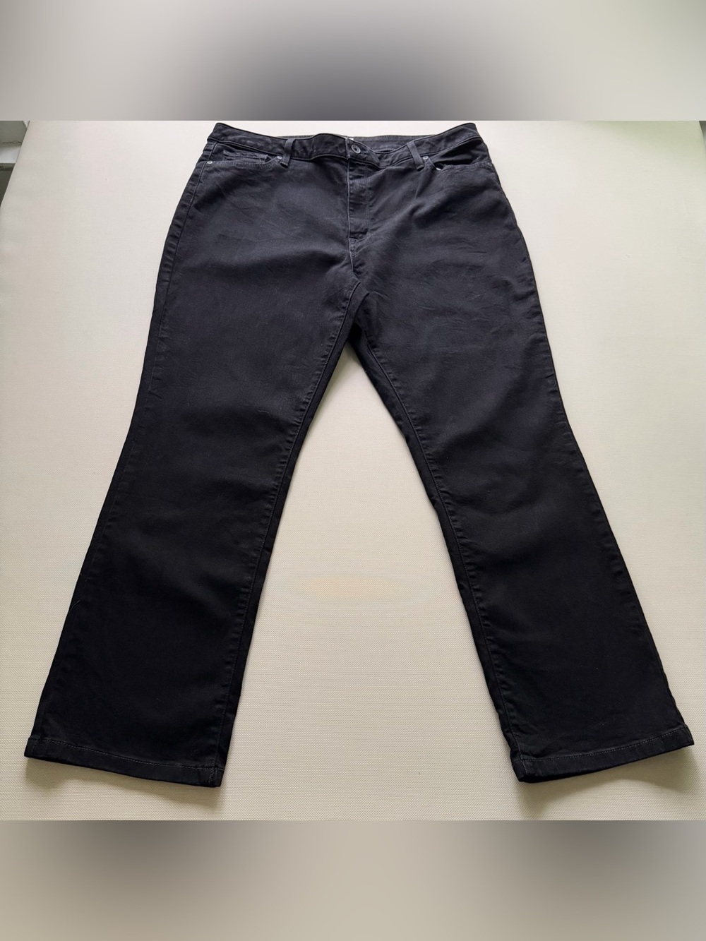 L.L. Bean Women's Straight-Leg Jeans in Black